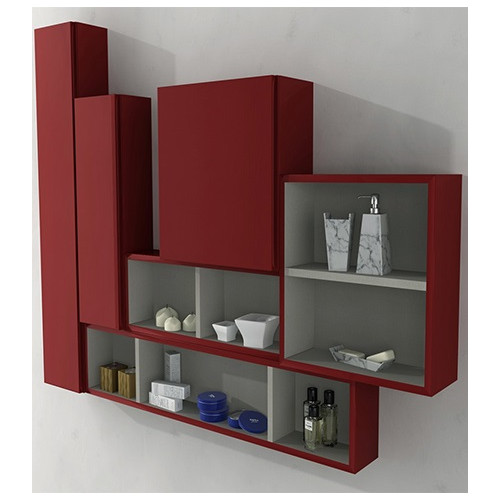 Pensile colonna 100x14x20 rosso complemento d'arredo antigraffio