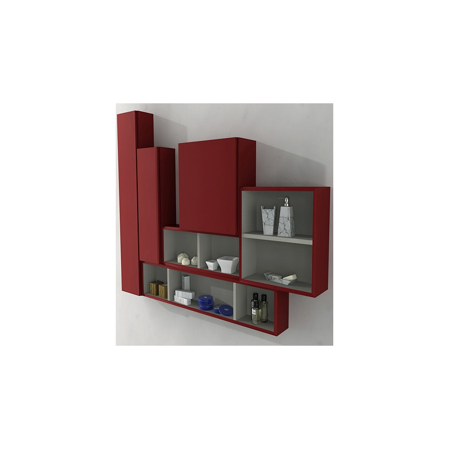 Pensile colonna 100x14x20 rosso complemento d'arredo antigraffio