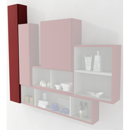 Pensile colonna 100x14x20 rosso complemento d'arredo antigraffio