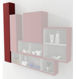 Pensile colonna 100x14x20 rosso complemento d'arredo antigraffio