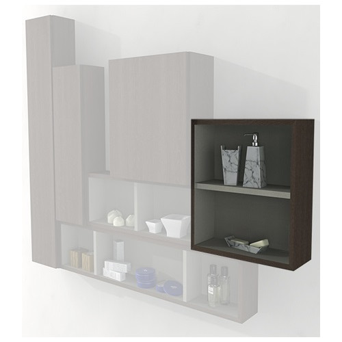 Pensile colonna a giorno 40x15x40 rovere complemento arredo antigraffio