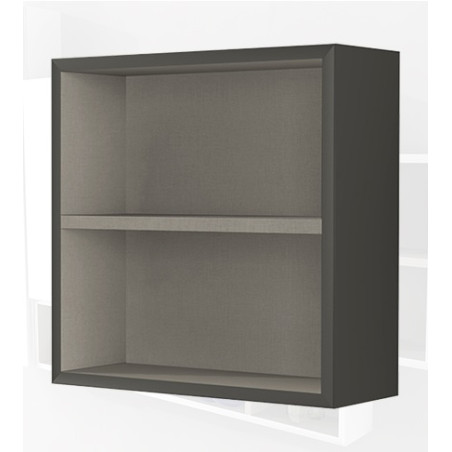 Pensile colonna a giorno 40x15x40 grigio talpa complemento arredo antigraffio