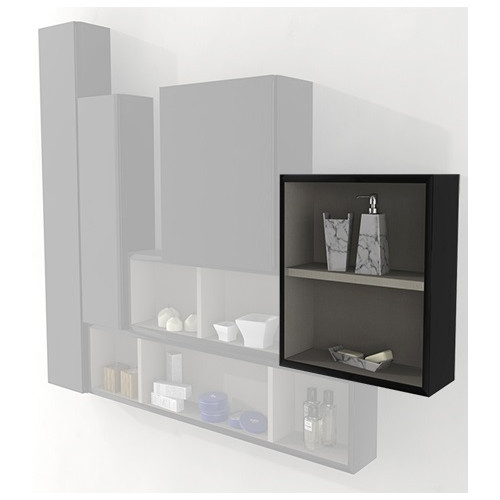 Pensile colonna a giorno 40x15x40 nero lucido complemento arredo antigraffio