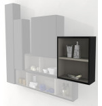 Pensile colonna a giorno 40x15x40 nero lucido complemento arredo antigraffio