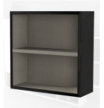 Pensile colonna a giorno 40x15x40 nero lucido complemento arredo antigraffio