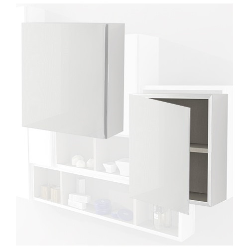 Pensile colonna 40x17x40 bianco lucido complemento d'arredo antigraffio