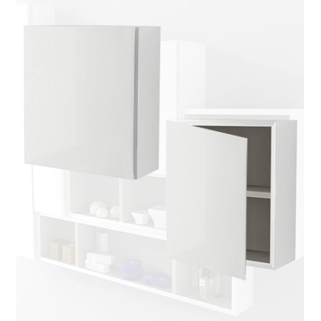 Pensile colonna 40x17x40 bianco lucido complemento d'arredo antigraffio
