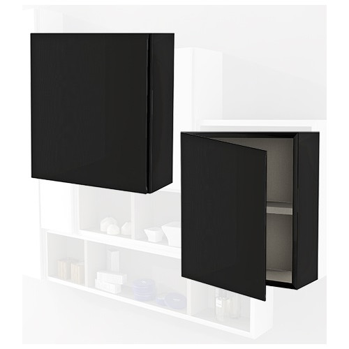 Pensile colonna 40x17x40 nero lucido complemento d'arredo antigraffio