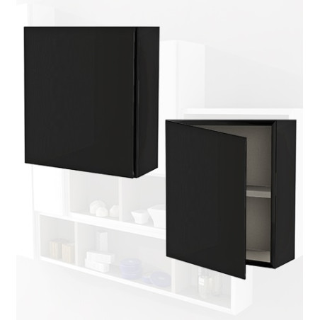 Pensile colonna 40x17x40 nero lucido complemento d'arredo antigraffio