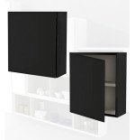 Pensile colonna 40x17x40 nero lucido complemento d'arredo antigraffio