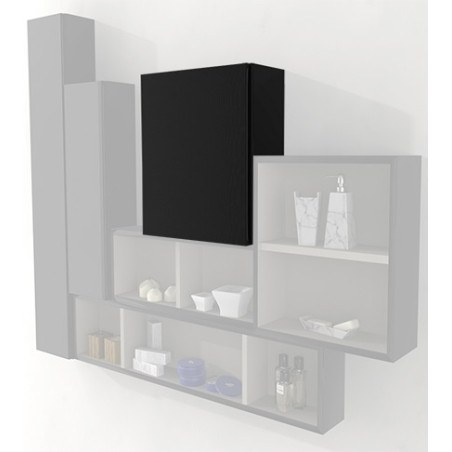 Pensile colonna 40x17x40 nero lucido complemento d'arredo antigraffio