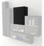 Pensile colonna 40x17x40 nero lucido complemento d'arredo antigraffio