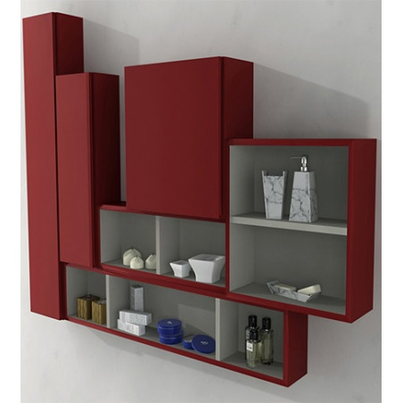 Pensile colonna 40x17x40 rosso complemento d'arredo antigraffio