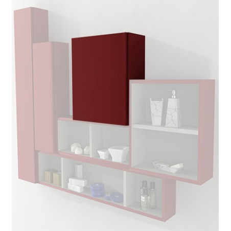 Pensile colonna 40x17x40 rosso complemento d'arredo antigraffio