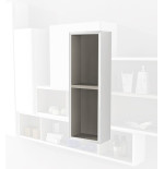 Parete attrezzata 140x100x17 bianco lucido complemento d'arredo antigraffio