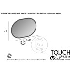 Specchio led ovale cornice illuminata 100 x 75 reversibile