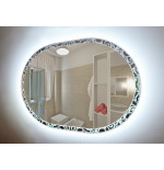 Specchio led ovale cornice illuminata 100 x 75 reversibile