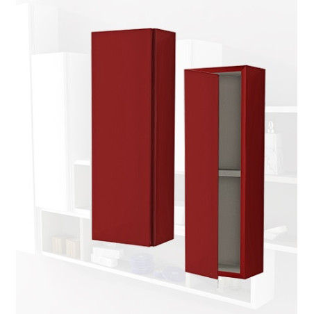 Parete attrezzata 140x100x17 rosso complemento d'arredo antigraffio