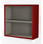 Parete attrezzata 140x100x17 rosso complemento d'arredo antigraffio