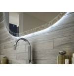 Specchio led ovale cornice illuminata 100 x 75 reversibile