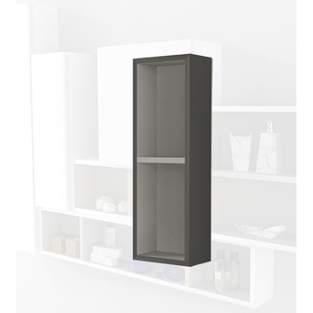 Parete attrezzata 140x100x17 grigio talpa complemento d'arredo antigraffio