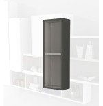 Parete attrezzata 140x100x17 grigio talpa complemento d'arredo antigraffio