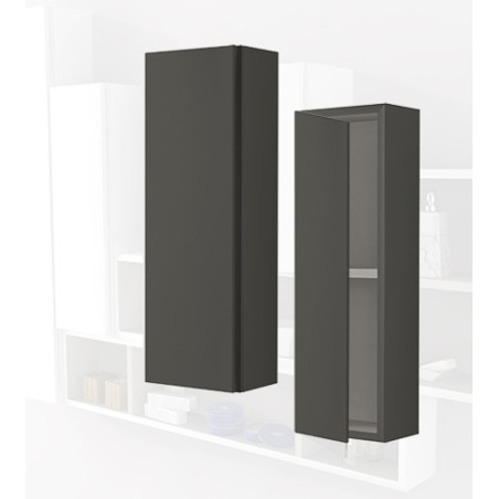 Parete attrezzata 140x100x17 grigio talpa complemento d'arredo antigraffio