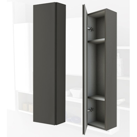Parete attrezzata 140x100x17 grigio talpa complemento d'arredo antigraffio