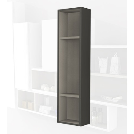 Parete attrezzata 140x100x17 grigio talpa complemento d'arredo antigraffio