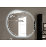 Specchio led ovale cornice illuminata 100 x 75 reversibile