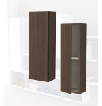 Parete attrezzata 140x100x17 rovere complemento d'arredo antigraffio