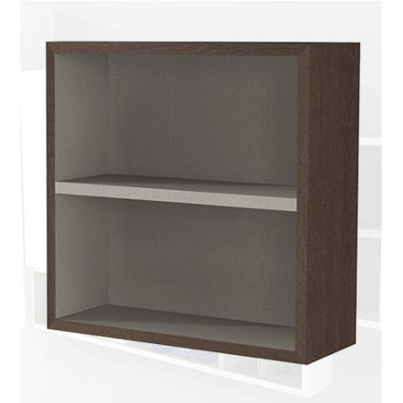 Parete attrezzata 140x100x17 rovere complemento d'arredo antigraffio