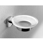 Set accessori bagno, in acciaio cromato e vetro satinato Trend serie completa Ares, pezzi 7