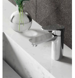 Rubinetto miscelatore monoforo bagno lavabo OCEAN con piletta, cromo