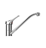 Rubinetto miscelatore monocomando lavello cromo canna bassa