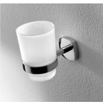 Set accessori bagno, in acciaio cromato e vetro satinato Trend serie completa Ares, pezzi 7