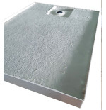 Piatto doccia acrilico rinforzato cm H 5,5 x 70 x 170 bianco con piletta cromata filo/sopra pavimento