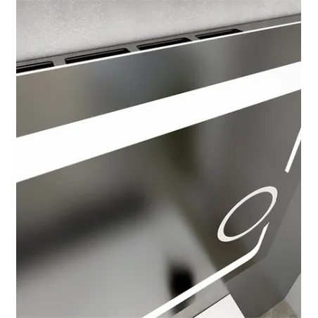 Specchio specchiera da bagno a illuminazione led 135x70 cm con ingranditore