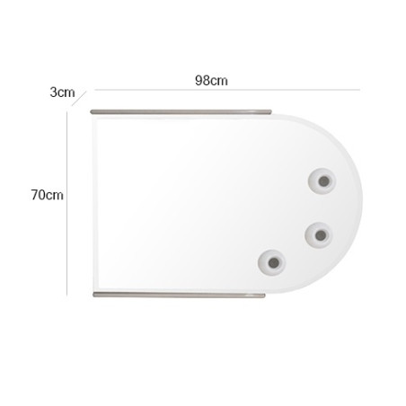 Specchio specchiera da bagno con illuminazione,cm.98x70x3