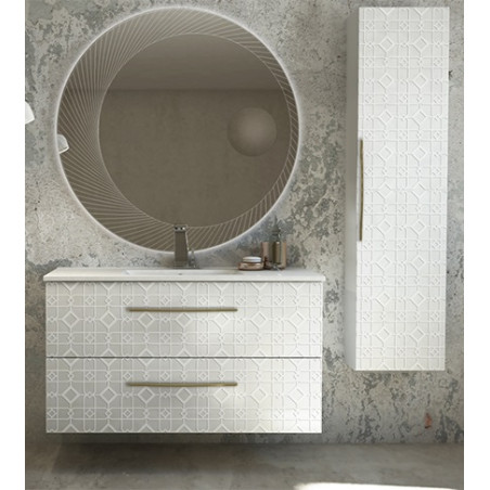 Specchio specchiera da bagno a illuminazione led 100x100 cm con ingranditore