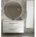 Specchio specchiera da bagno a illuminazione led 100x100 cm con ingranditore
