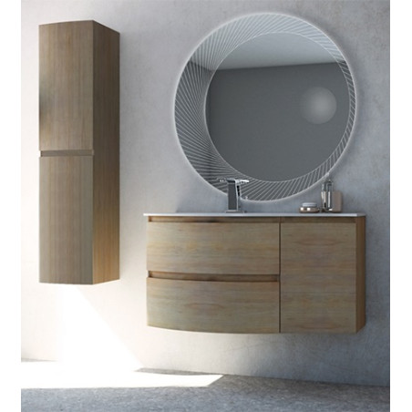 Specchio specchiera da bagno a illuminazione led 100x100 cm con ingranditore