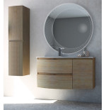Specchio specchiera da bagno a illuminazione led 100x100 cm con ingranditore