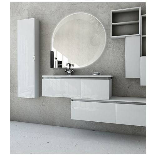 Specchio specchiera da bagno a illuminazione led 90x90 cm con ingranditore