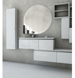 Specchio specchiera da bagno a illuminazione led 90x90 cm con ingranditore