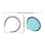 Specchio specchiera da bagno a illuminazione led 90x90 cm con ingranditore
