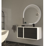 Specchio specchiera da bagno a illuminazione led 90x90 cm con ingranditore