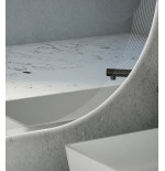 Specchio specchiera da bagno a illuminazione led 90x90 cm con ingranditore