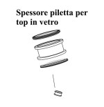 Mobile bagno sospeso Vague bianco, cm 104, solo base con lavabo in vetro bianco