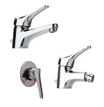 Set rubinetteria monocomando lavabo+bidet+doccia PILOT PAINI